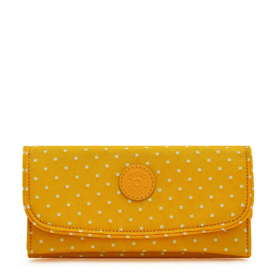 Kipling Money Land Printed Snap Wallet Plånbok Gula | SE 1031UZ